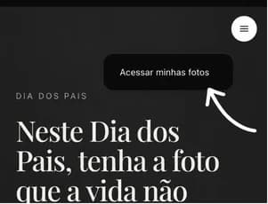 Toque no menu, no canto de cima