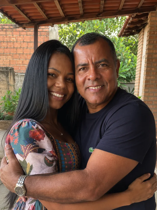 Foto de Amanda R. com a pessoa querida